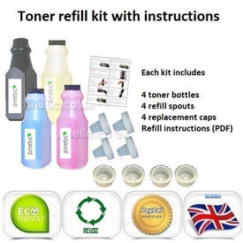 Compatible High Capacity 4 Colour Brother TN-325 Toner Refill Multipack 